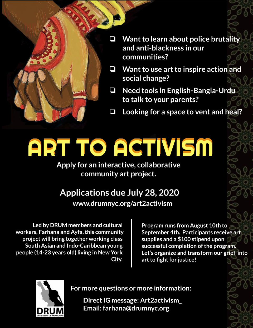 ArtActivism2020Flyer